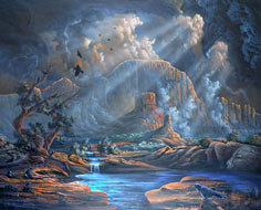 Thunder Mountain painting by Bearcloud
