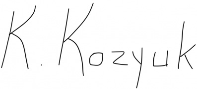 Khrystyna Kozyuk signature