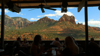 Red rock views at Open Range in Sedona