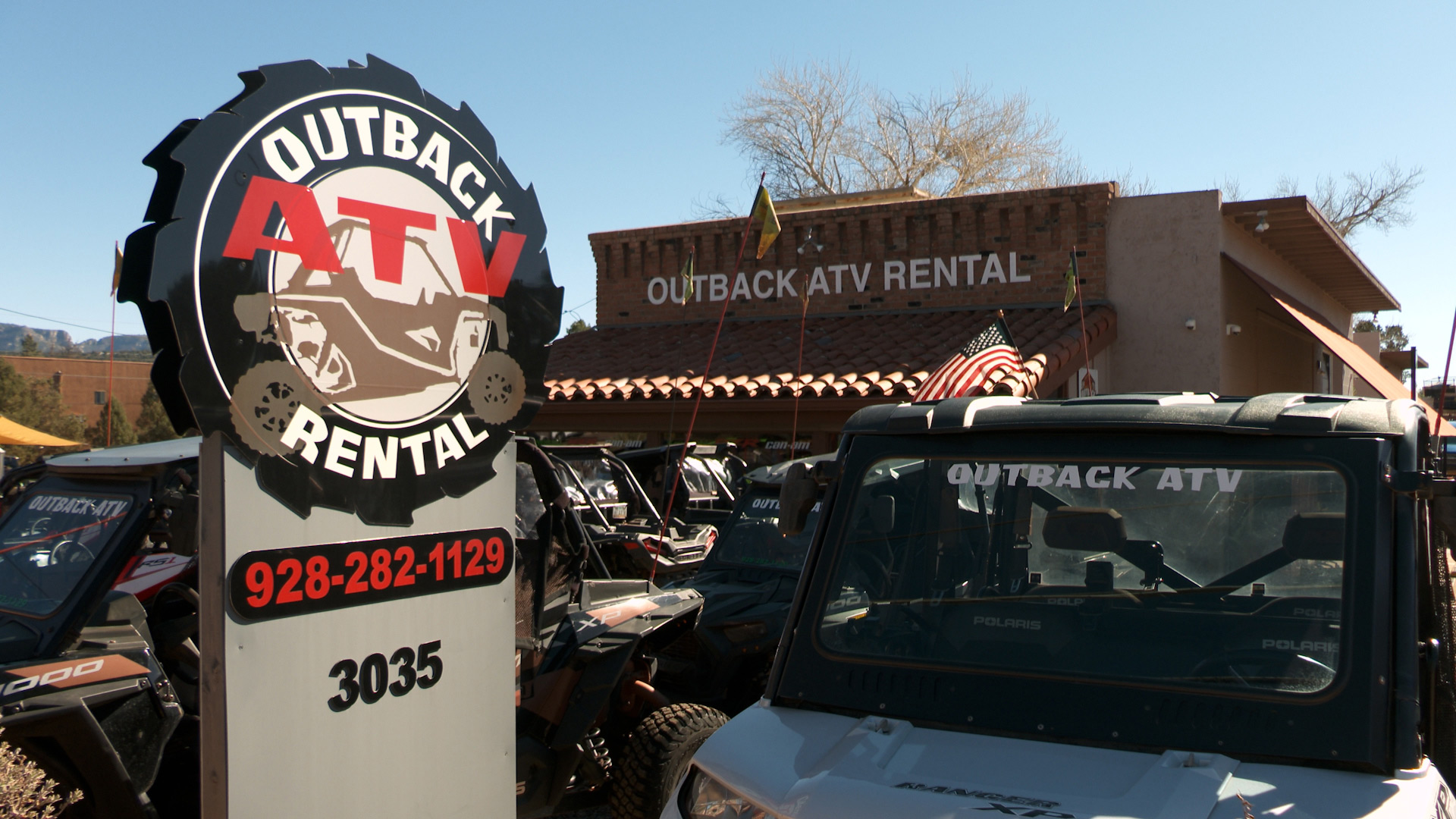 Outback ATV Rentals building in West Sedona, Arizona