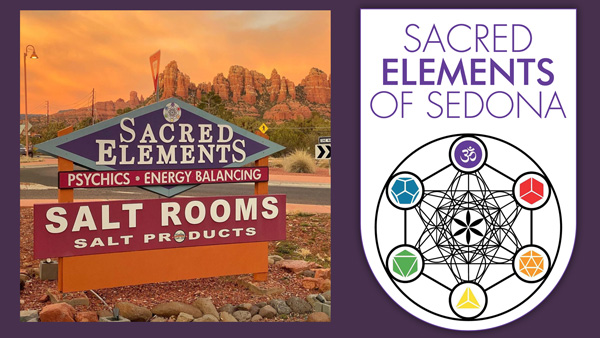 Sacred Elements sign in Sedona