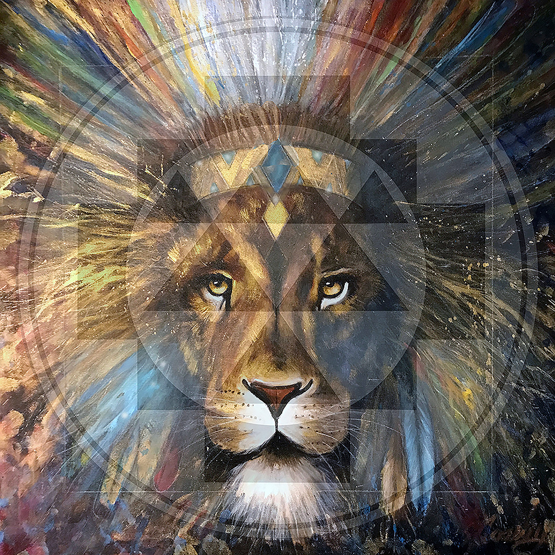 Lion Spirit painting available at Sacred Spirit Gallery