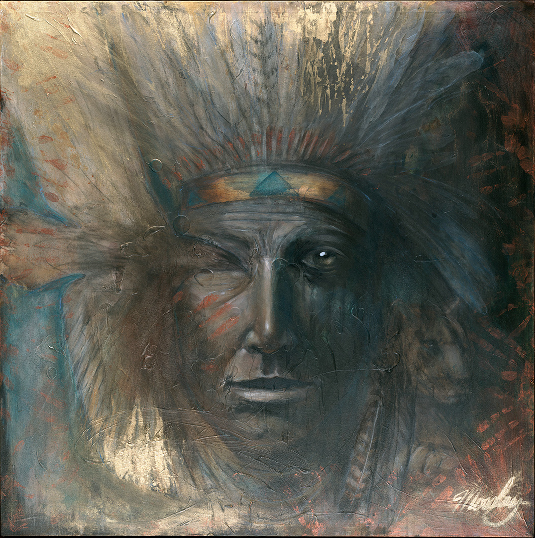 Spirit Warrior painting available at Sacred Spirit Gallery