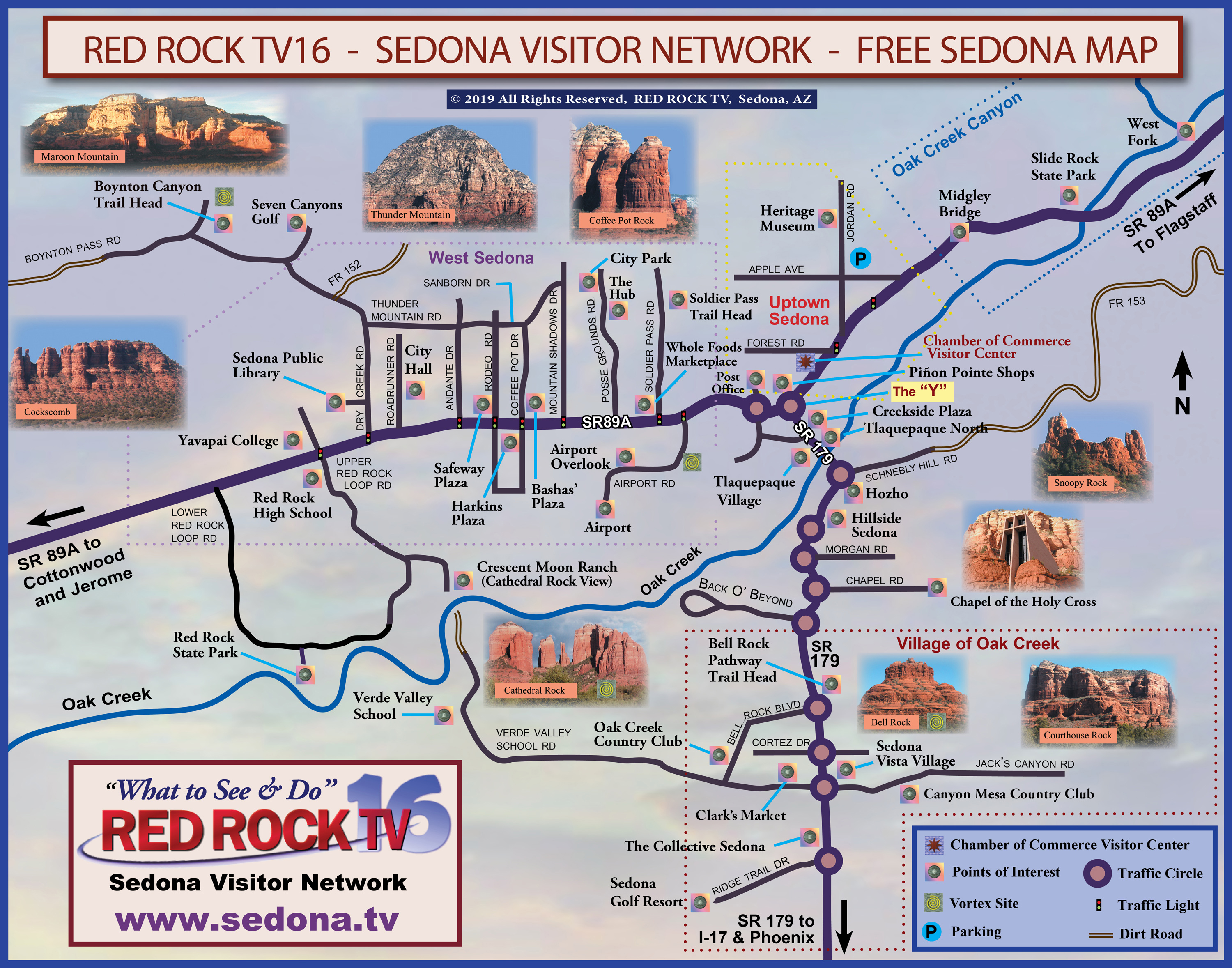 Map of Sedona, Arizona by RED ROCK TV