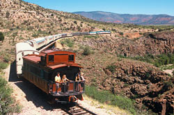 Verde Canyon Railroad with red rock scenery